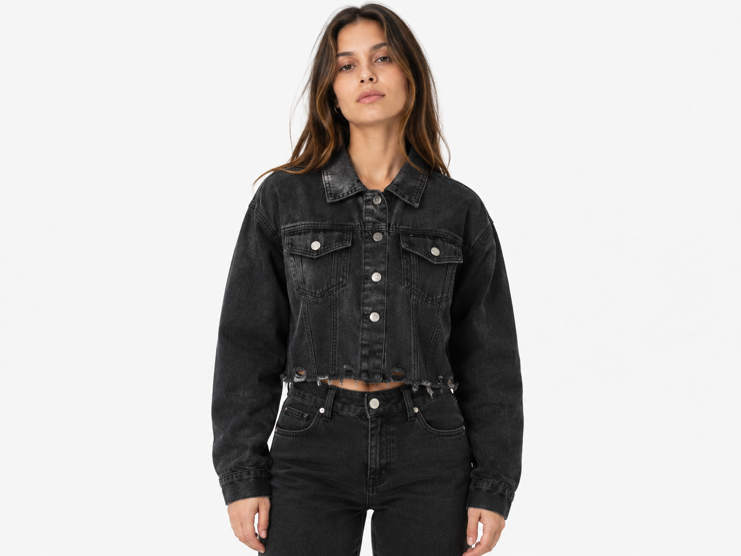 Campera de jean corta