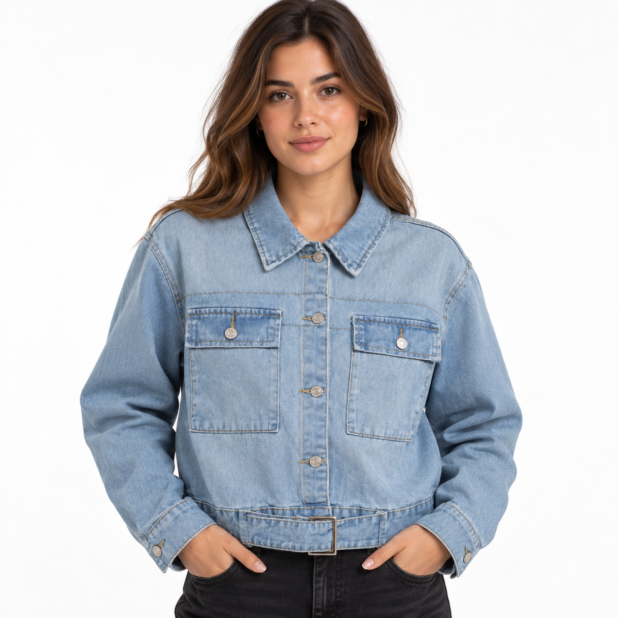Campera de jean motoquera
