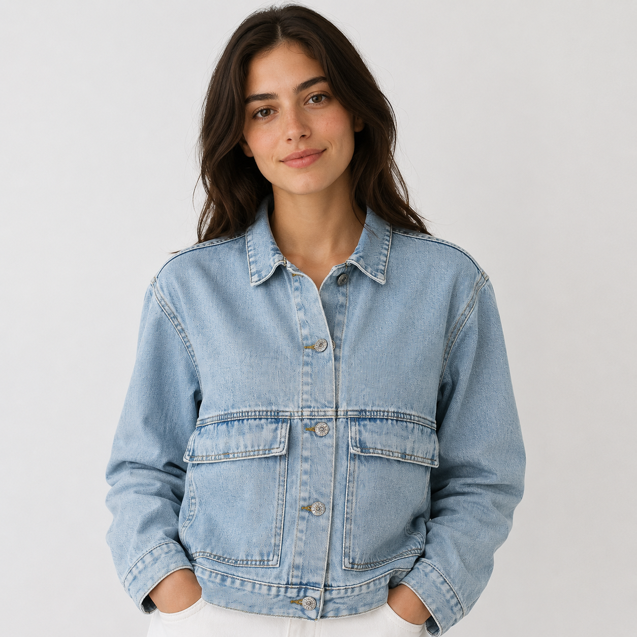 Campera jean con brillos