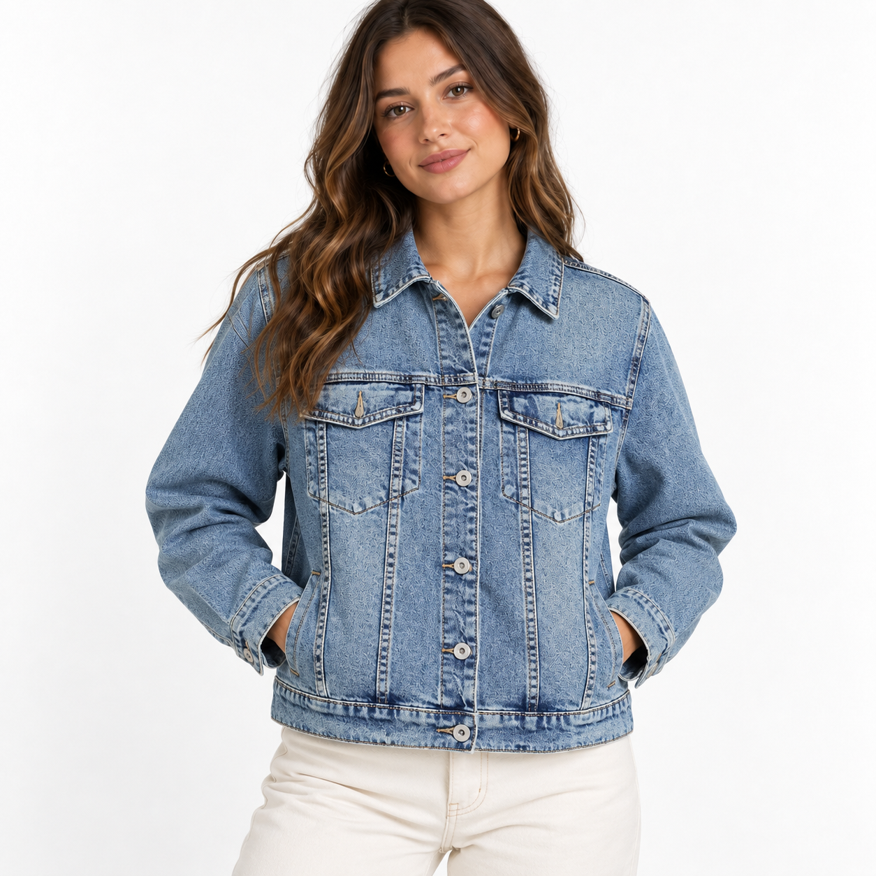 Campera clasica jean oscura